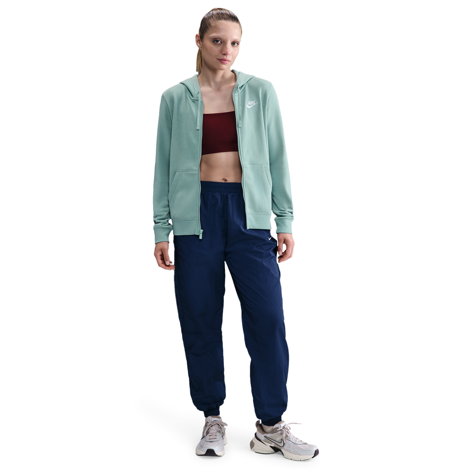 Nike NSW Club Fleece FZ Hoodie - Women's - Cannon/White