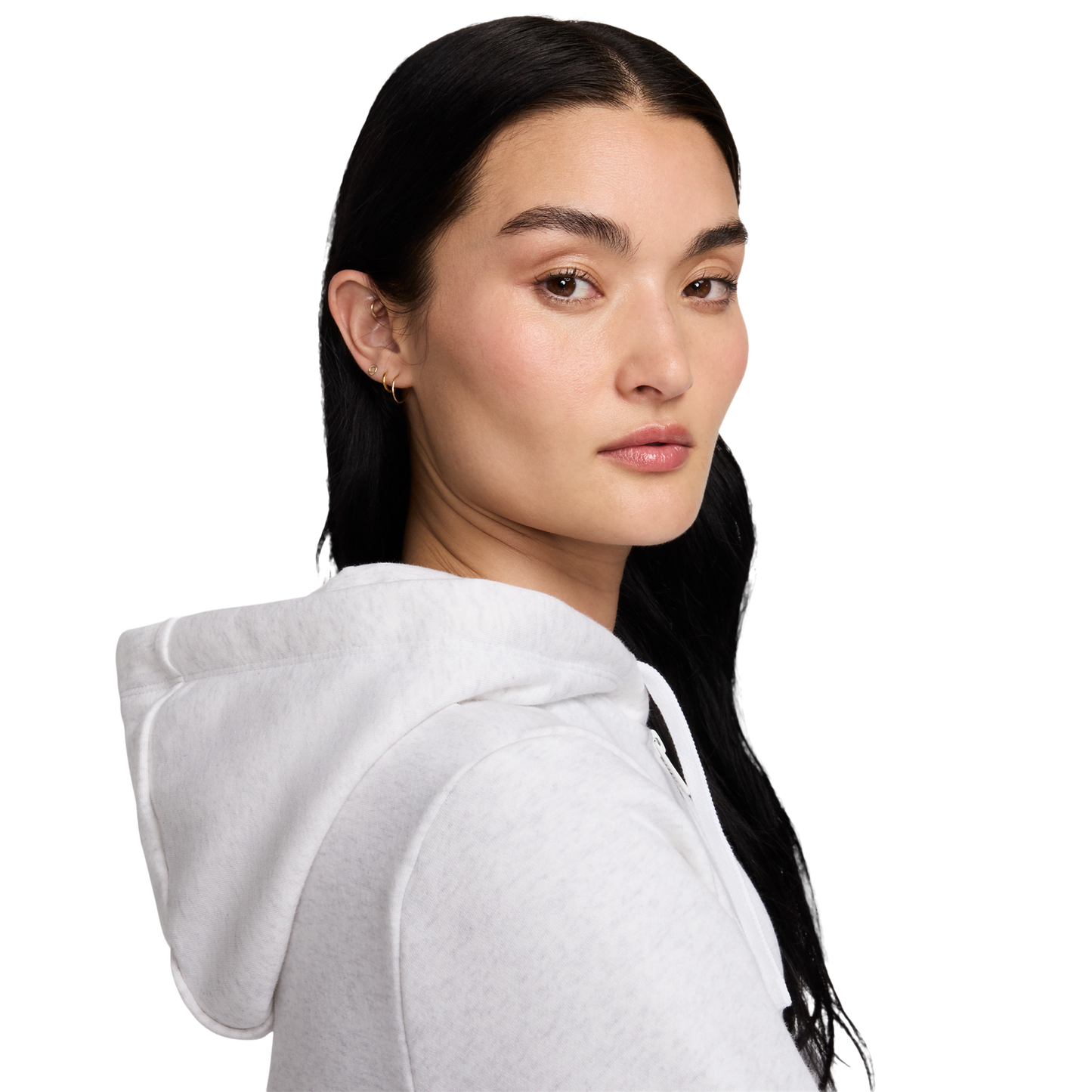 Nike NSW Club Fleece FZ Hoodie - Women's - Birch Heather/Black