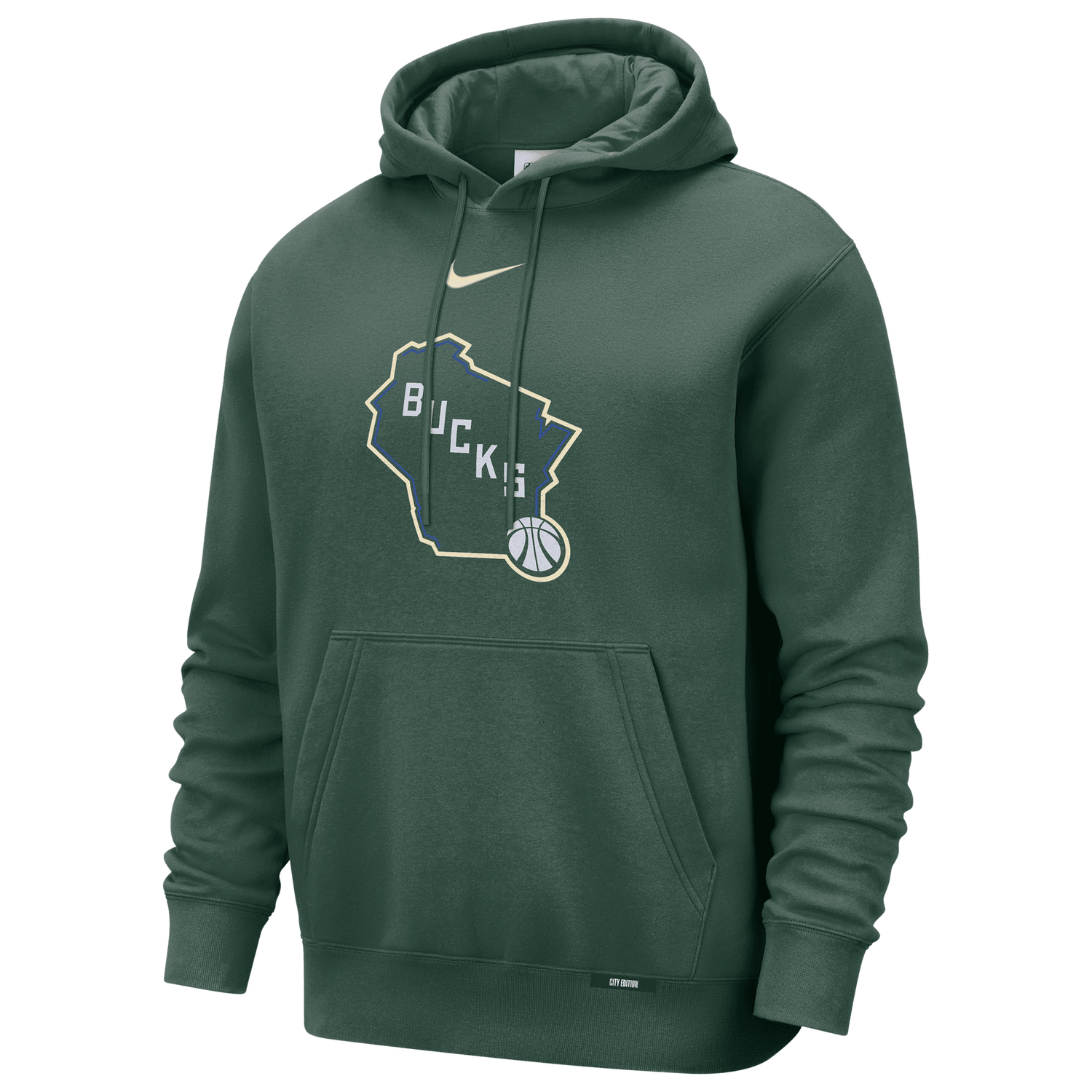 Nike Bucks Club Logo City Edition Hoodie - Men's - Multi/Green
