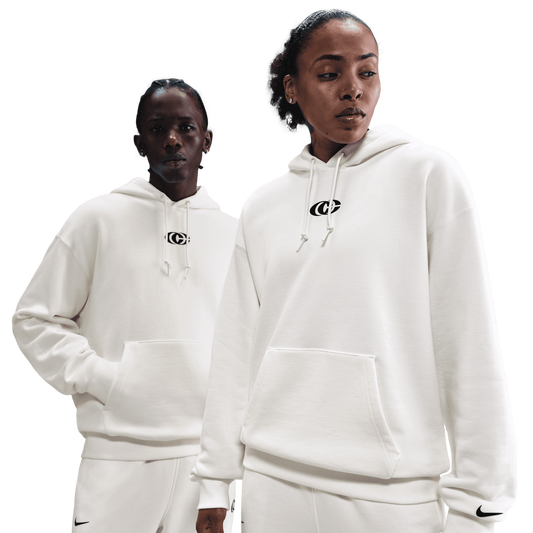 Nike Caitlin Clark U Premium Fleece Pullover Hoodie - Women's - Sail/Sail