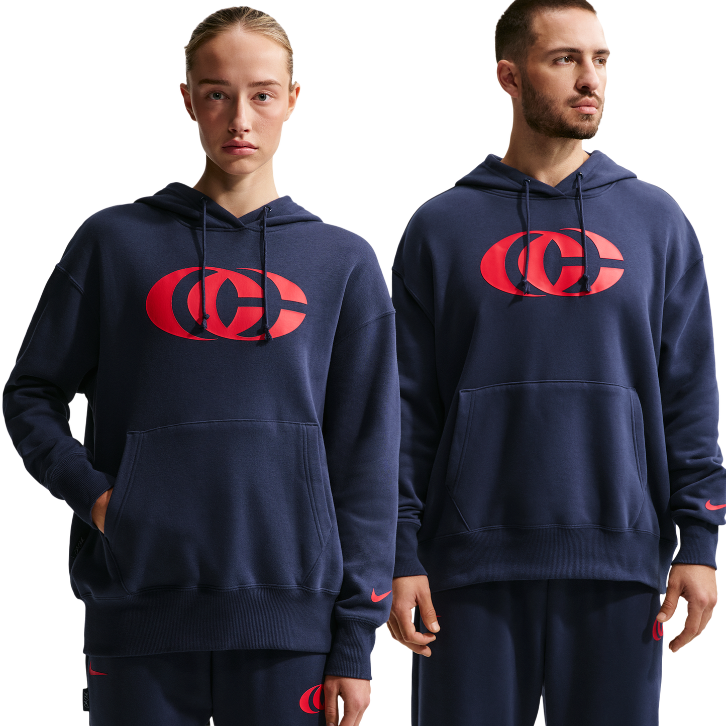 Nike CC Fleece Pullover Essentials Hoodie - Women's - University Red/University Red/Midnight Navy