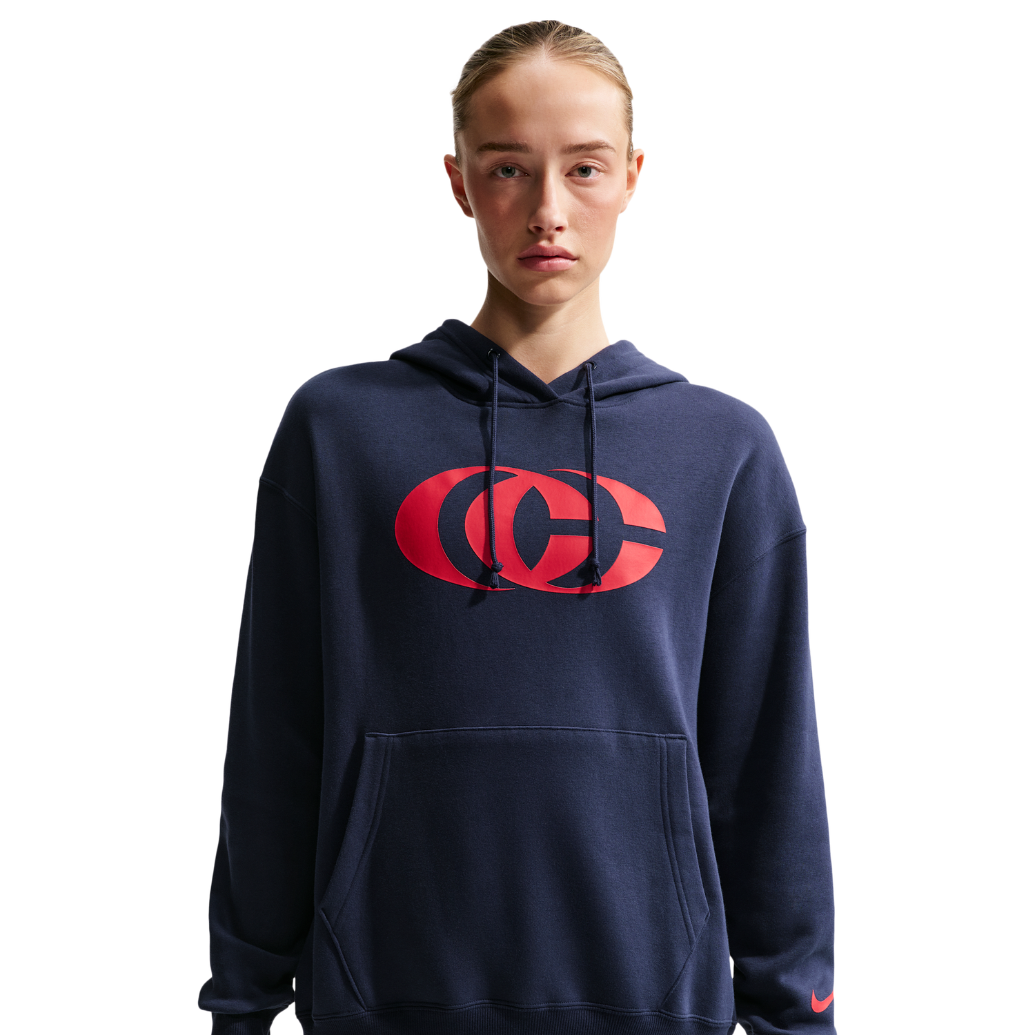 Nike CC Fleece Pullover Essentials Hoodie - Women's - University Red/University Red/Midnight Navy