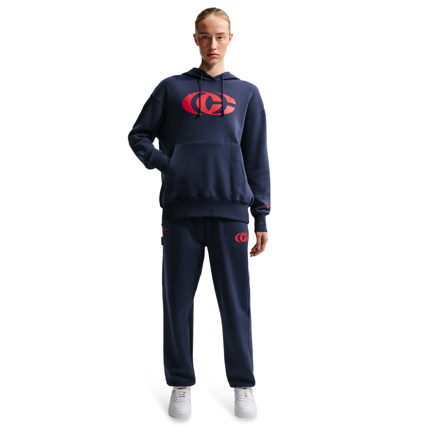 Nike CC Fleece Pullover Essentials Hoodie - Women's - University Red/University Red/Midnight Navy