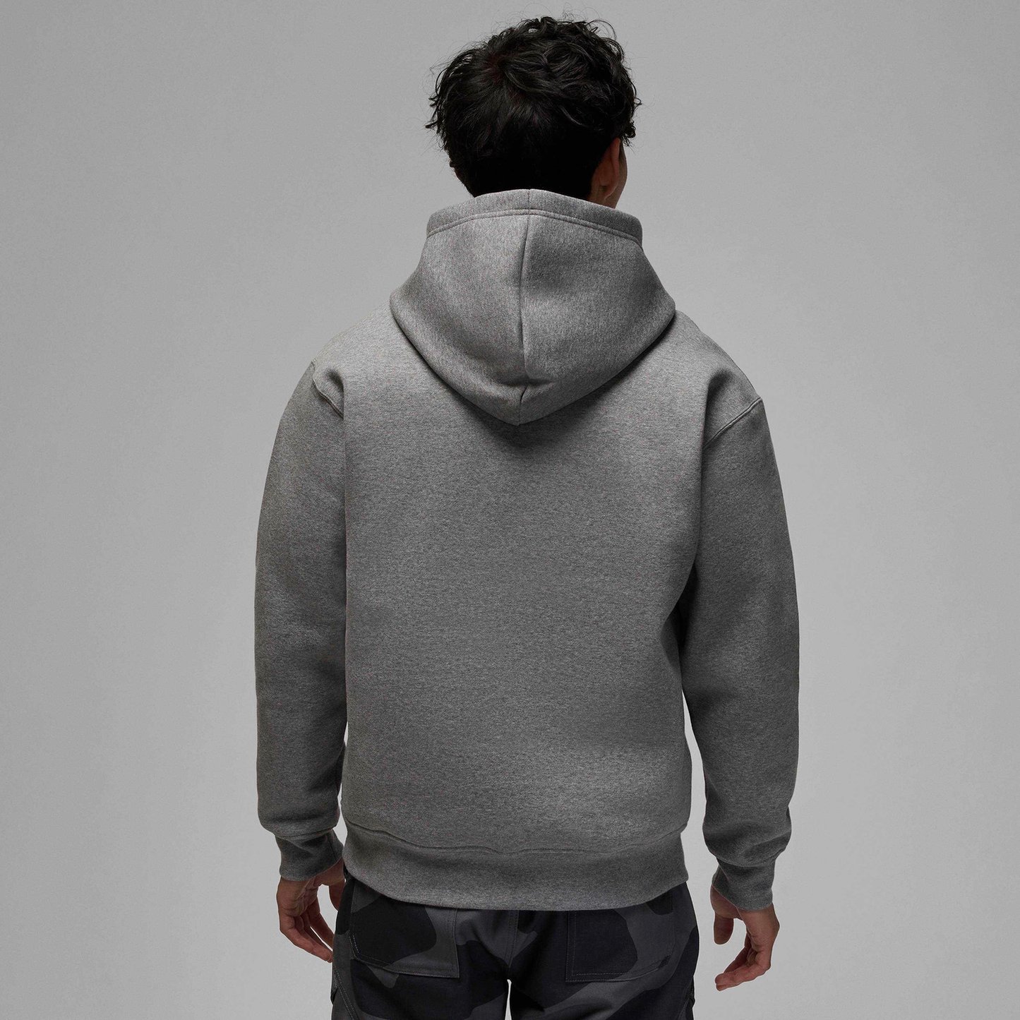 Jordan Jumpman Chimney Fleece Pullover - Men's - Carbon Heather/Black