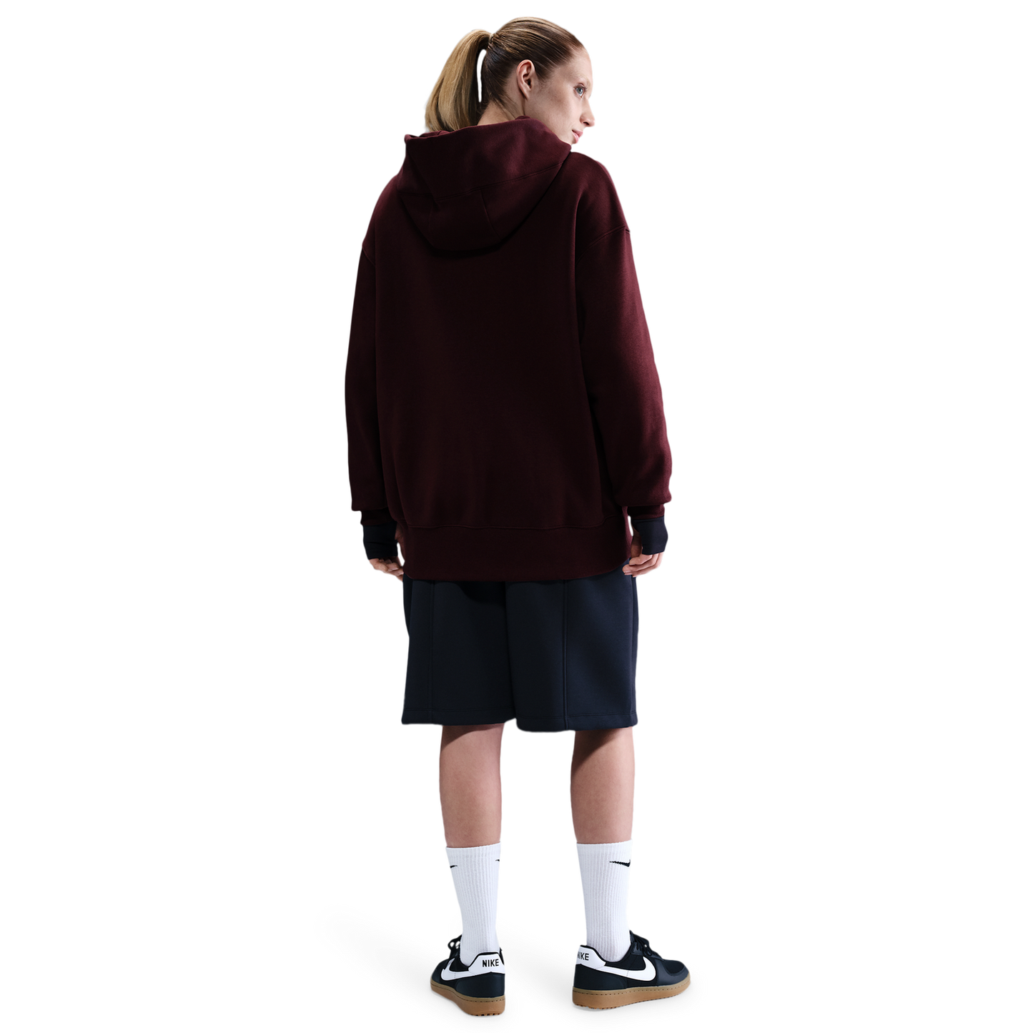 Nike Phoenix Fleece Long Sleeve Full-Zip - Women's - Burgundy Crush/Sail