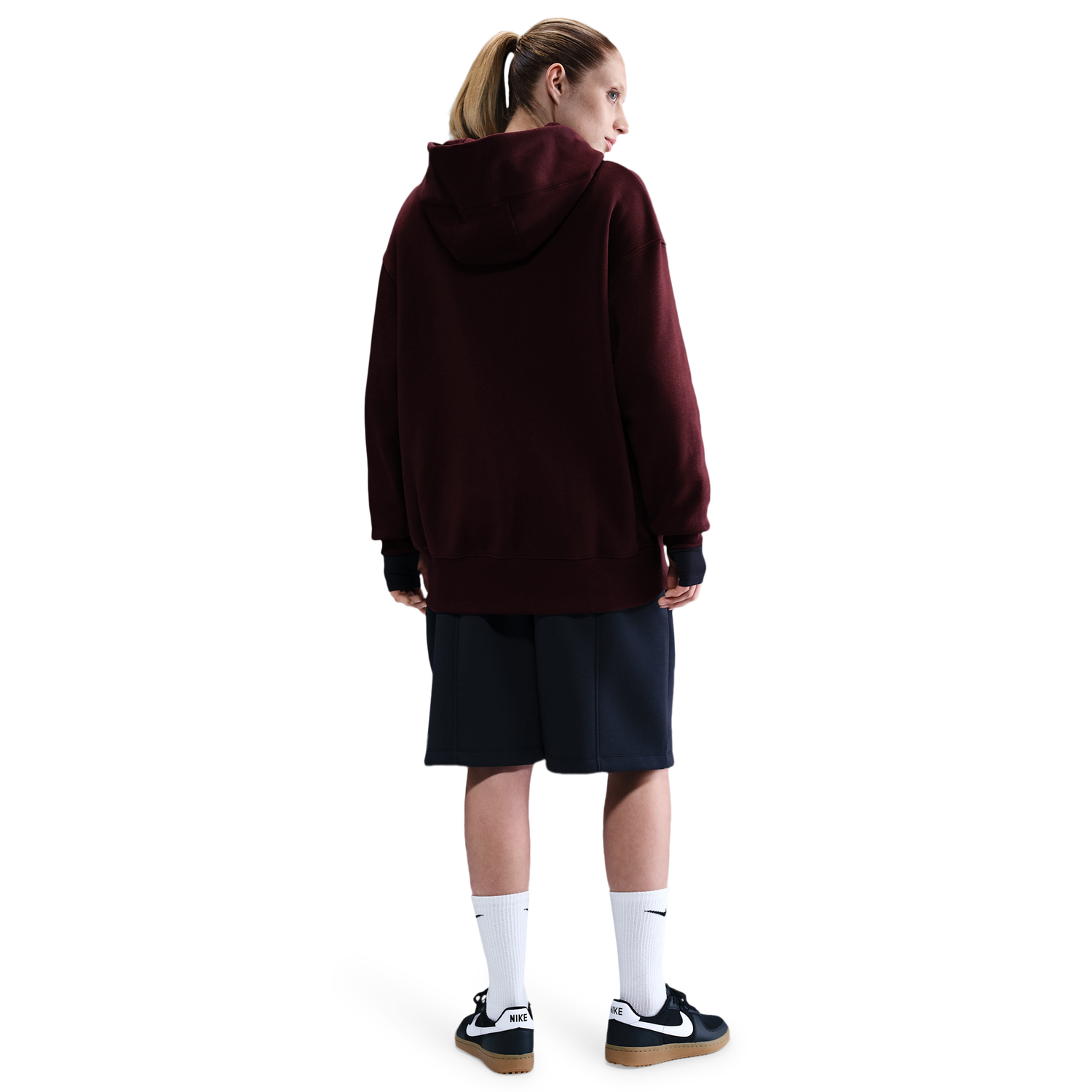 Nike Phoenix Fleece Long Sleeve Full-Zip - Women's - Burgundy Crush/Sail