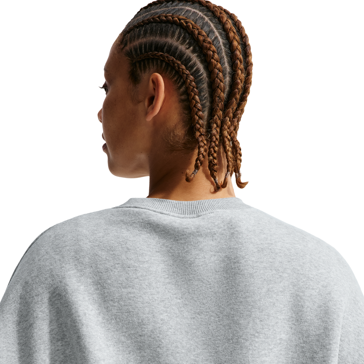 Nike NSW Style Fleece Crew OOS - Women's - Heather/Pure Platinum/Sail