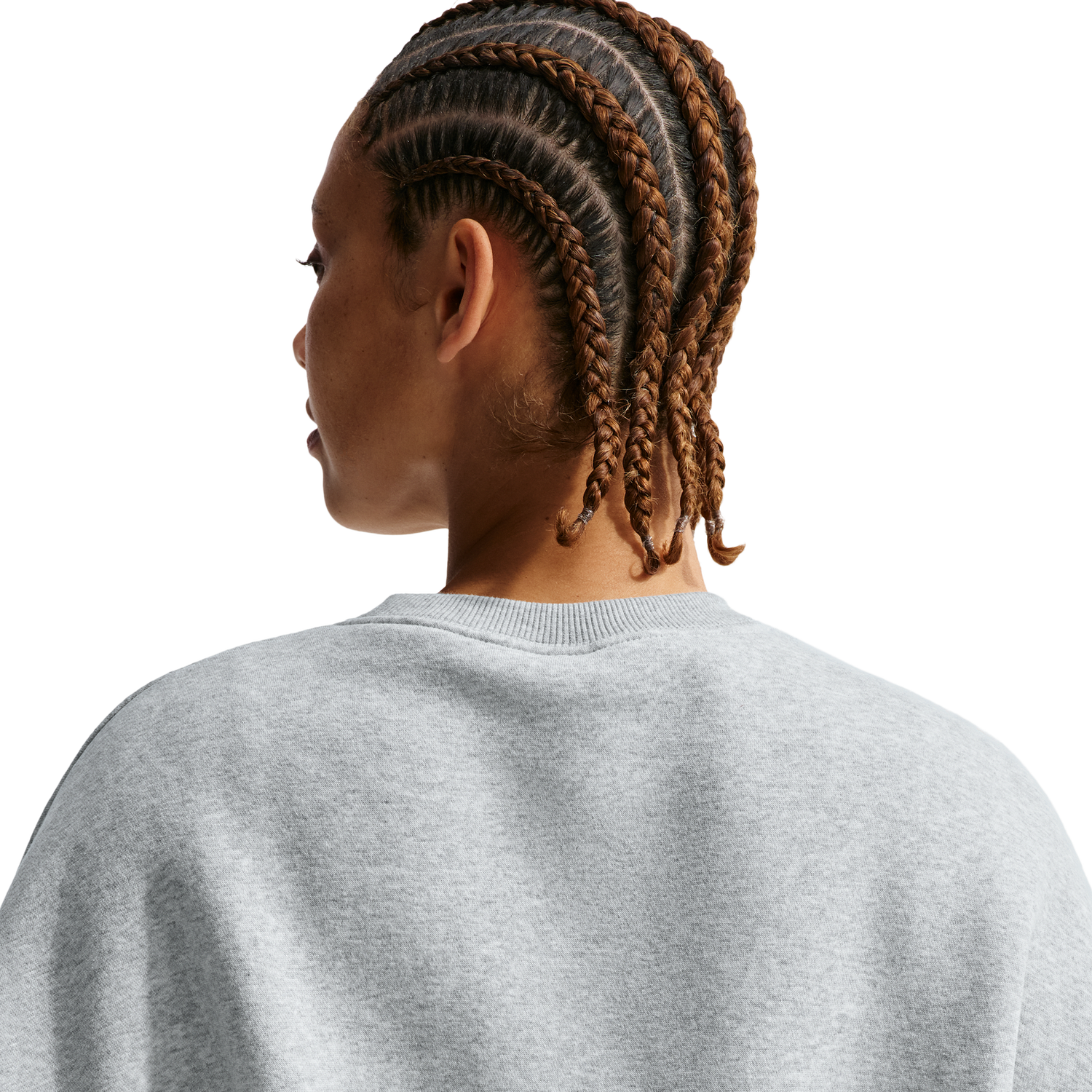 Nike NSW Style Fleece Crew OOS - Women's - Heather/Pure Platinum/Sail