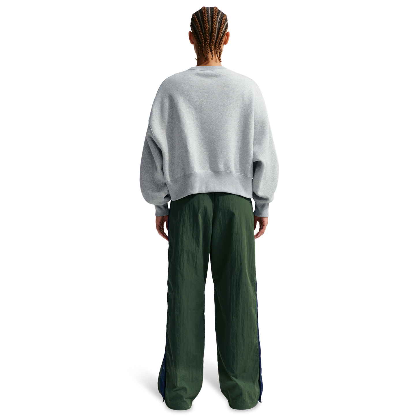 Nike NSW Style Fleece Crew OOS - Women's - Heather/Pure Platinum/Sail