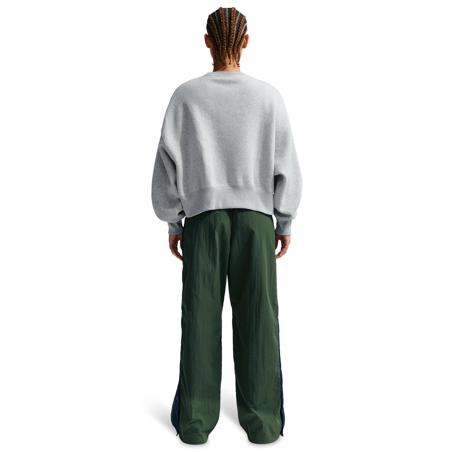Nike NSW Style Fleece Crew OOS - Women's - Heather/Pure Platinum/Sail