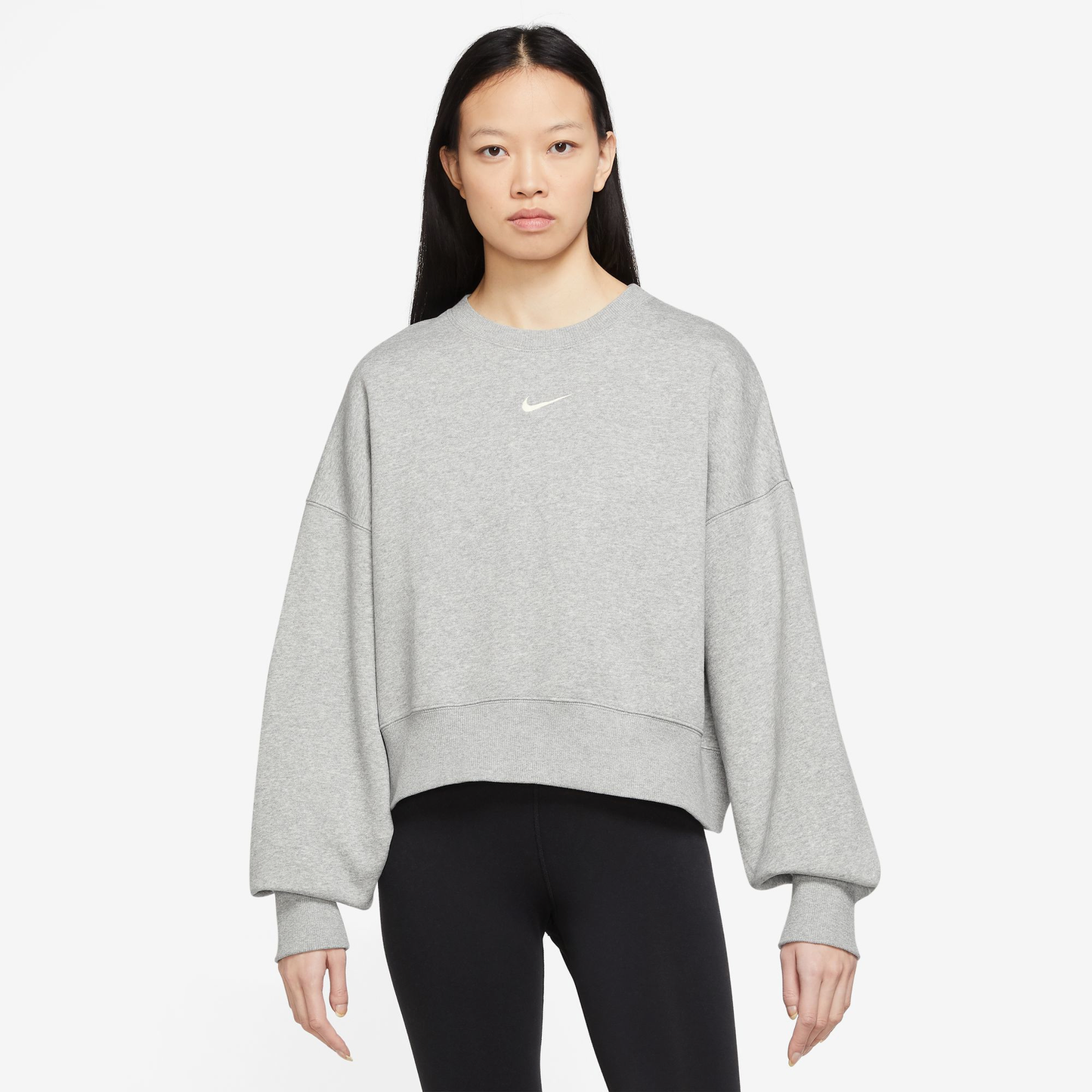 Nike NSW Style Fleece Crew OOS - Women's - Grey