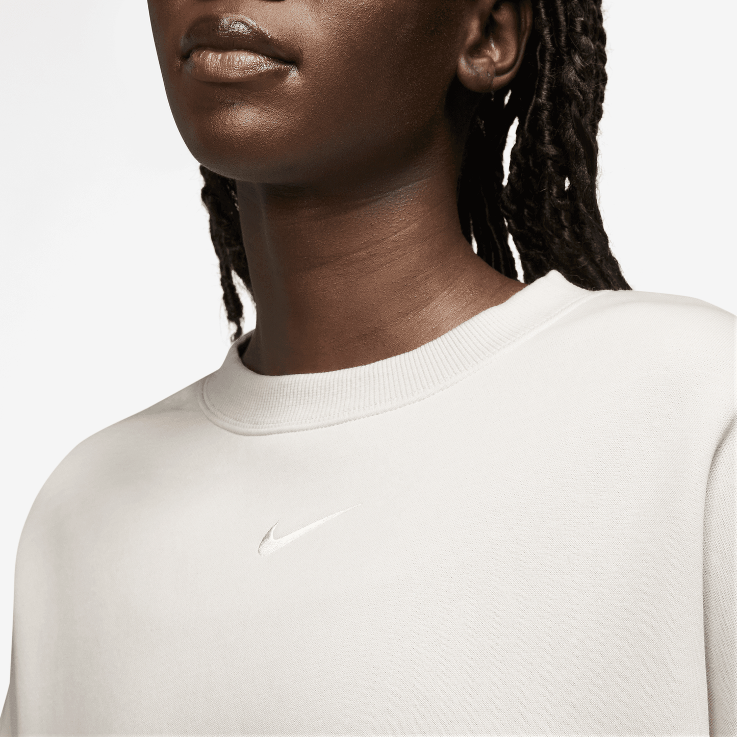 Nike NSW Style Fleece Crew OOS - Women's - Light Orewood Brown/Sail
