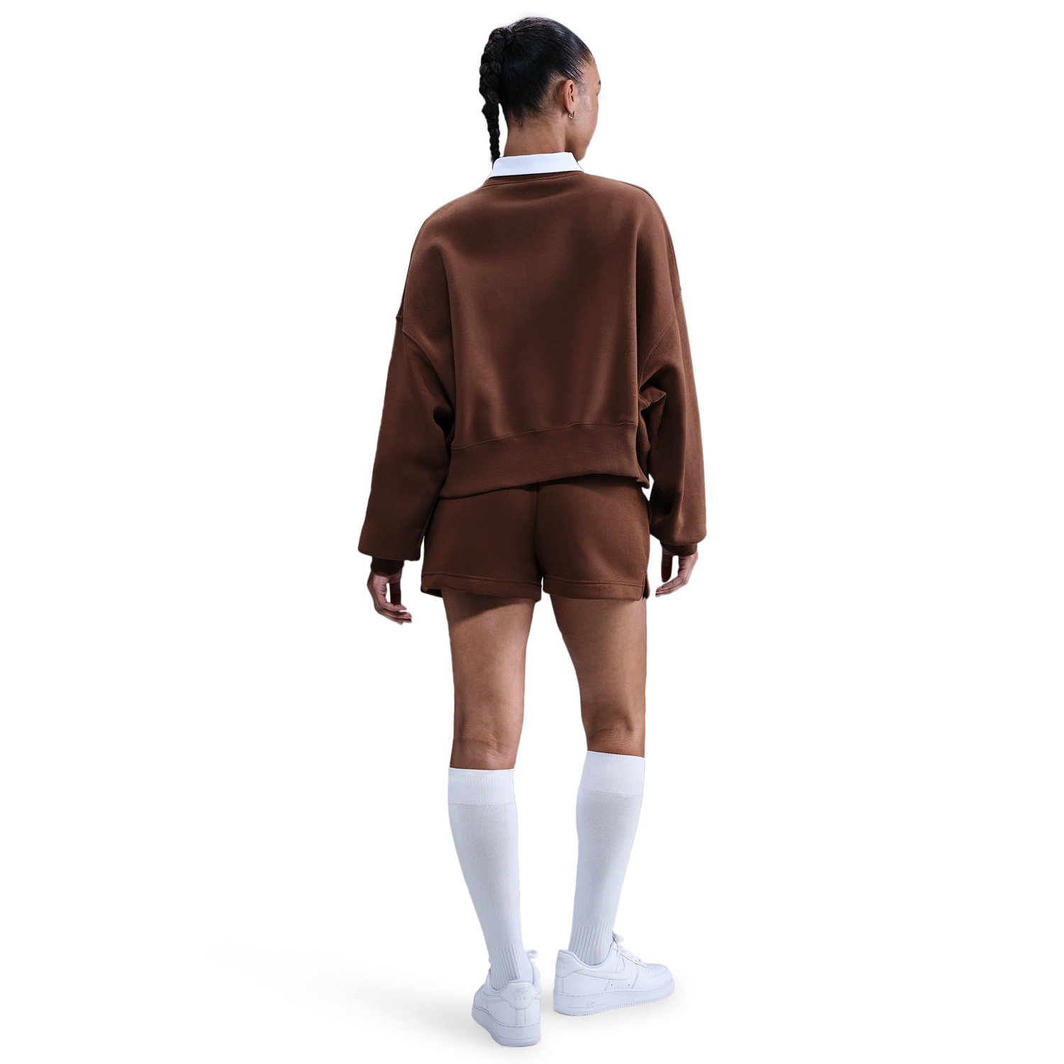 Nike NSW Style Fleece Crew OOS - Women's - Fauna Brown/Sail