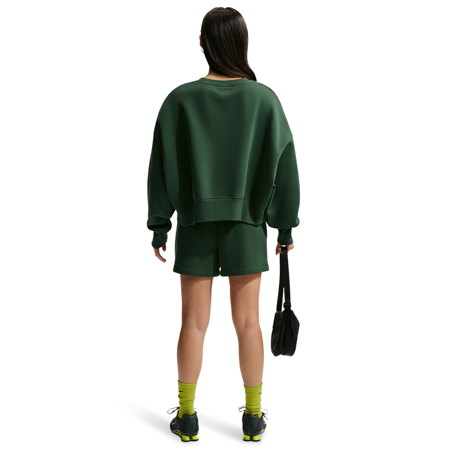 Nike NSW Style Fleece Crew OOS - Women's - Fir/Sail