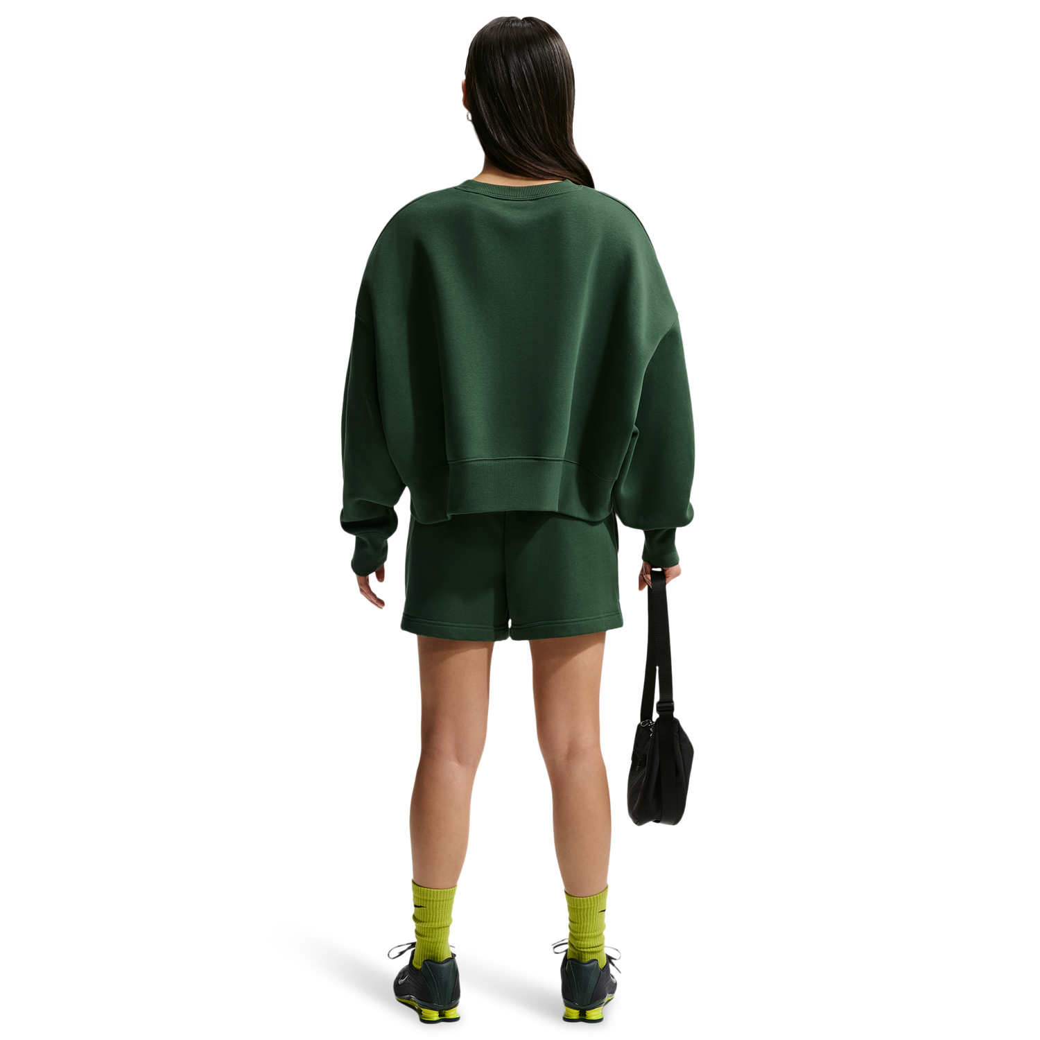 Nike NSW Style Fleece Crew OOS - Women's - Fir/Sail
