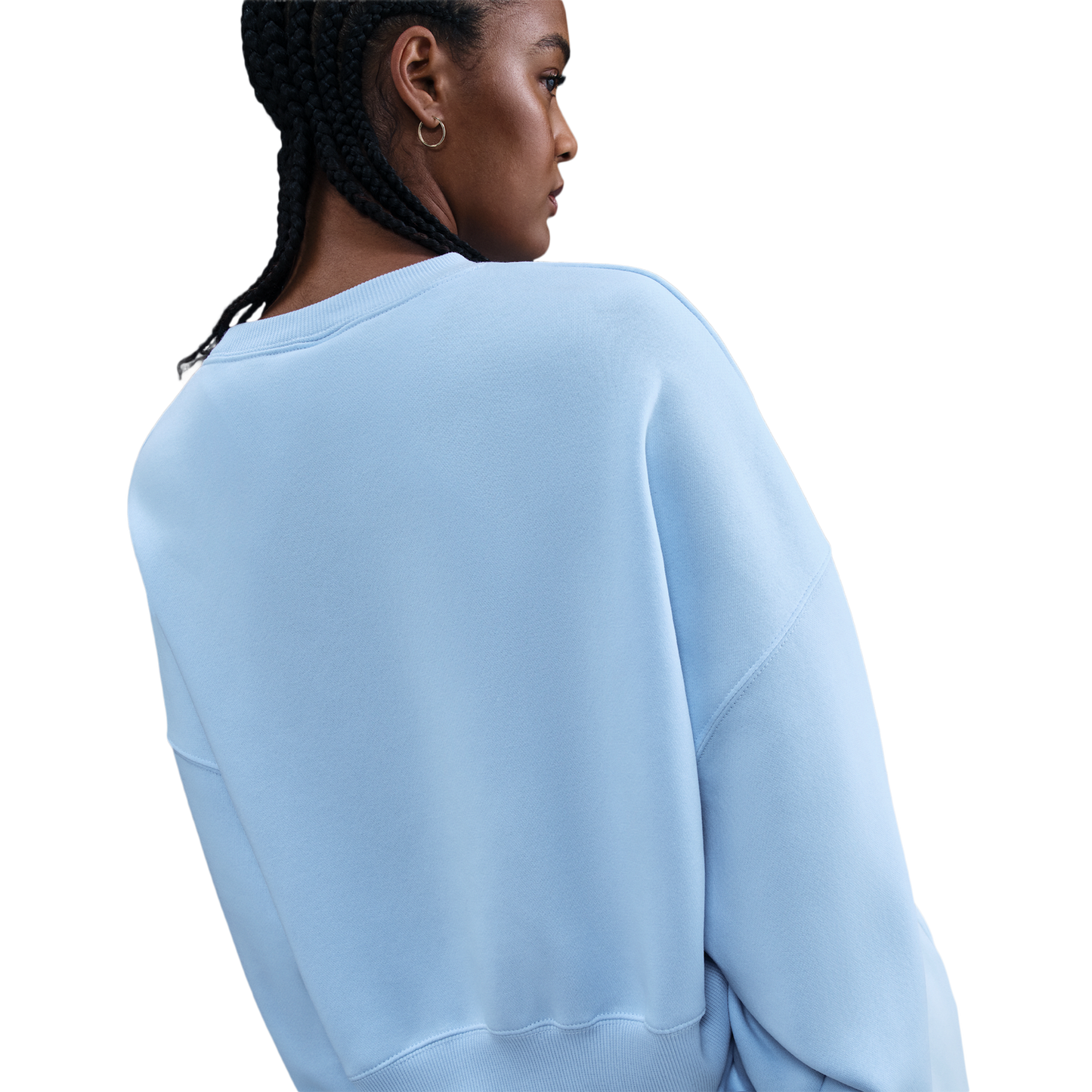 Nike NSW Style Fleece Crew OOS - Women's - Sail/Celestine Blue