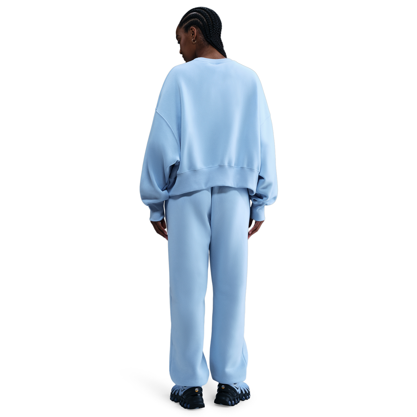 Nike NSW Style Fleece Crew OOS - Women's - Sail/Celestine Blue