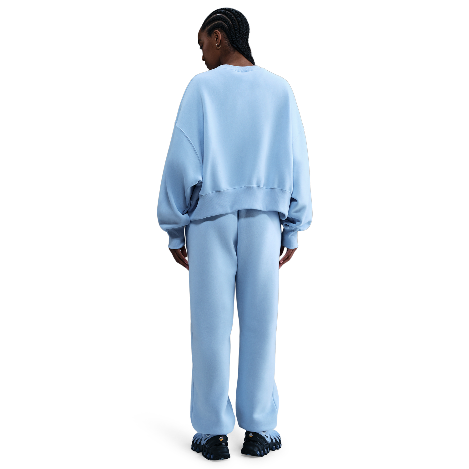 Nike NSW Style Fleece Crew OOS - Women's - Sail/Celestine Blue