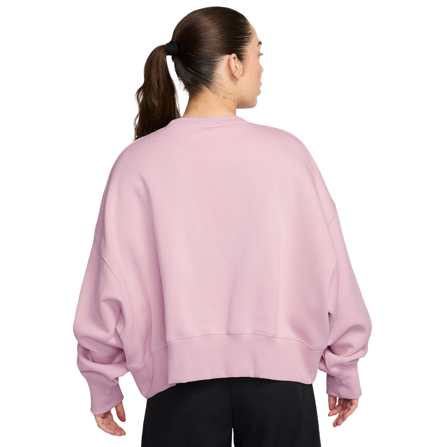 Nike NSW Style Fleece Crew OOS - Women's - Sail/Pink Foam