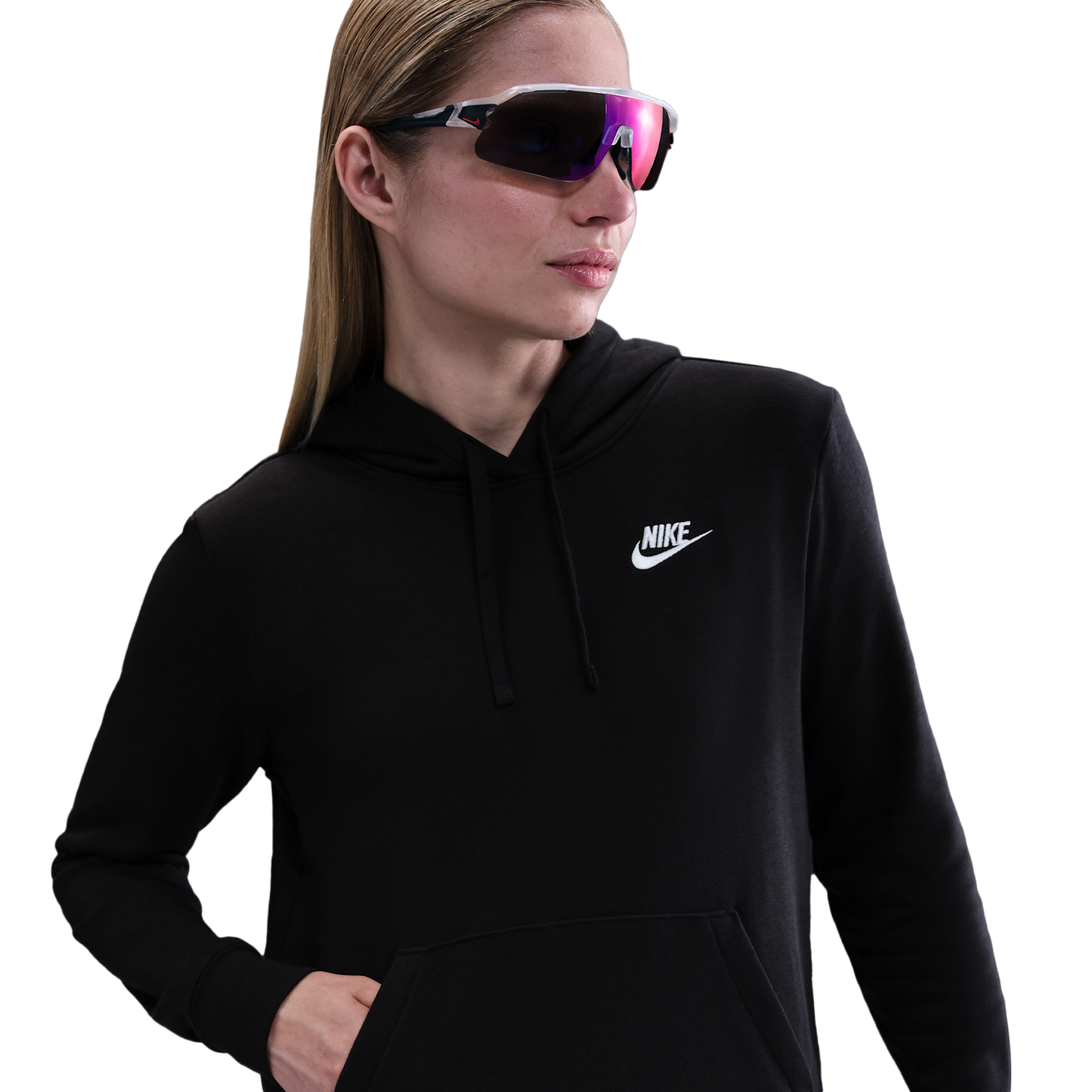 Nike NSW Club Fleece PO Hoodie - Women's - Black/White