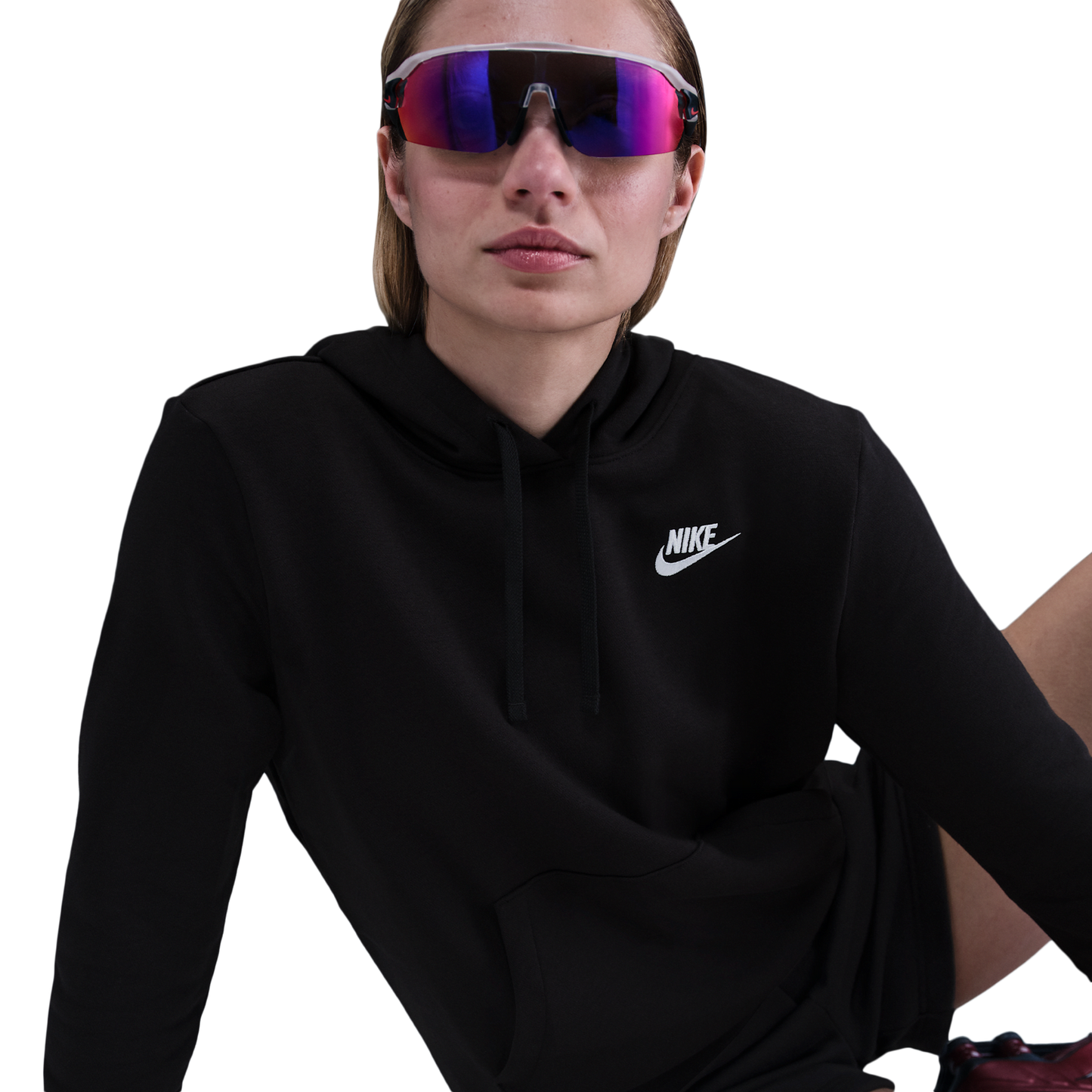 Nike NSW Club Fleece PO Hoodie - Women's - Black/White