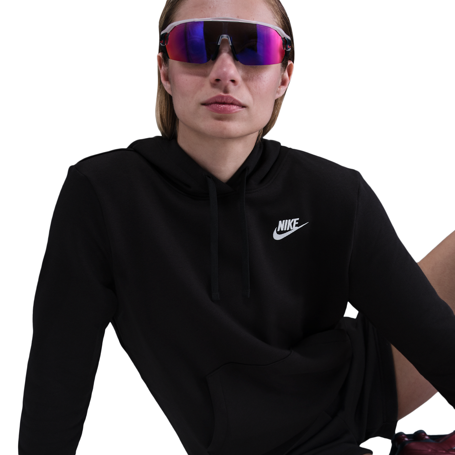 Nike NSW Club Fleece PO Hoodie - Women's - Black/White