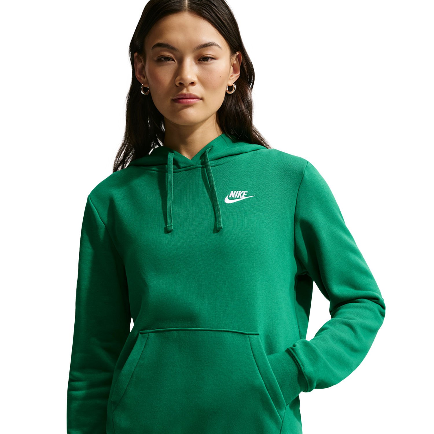 Nike NSW Club Fleece PO Hoodie - Women's - White/Malachite