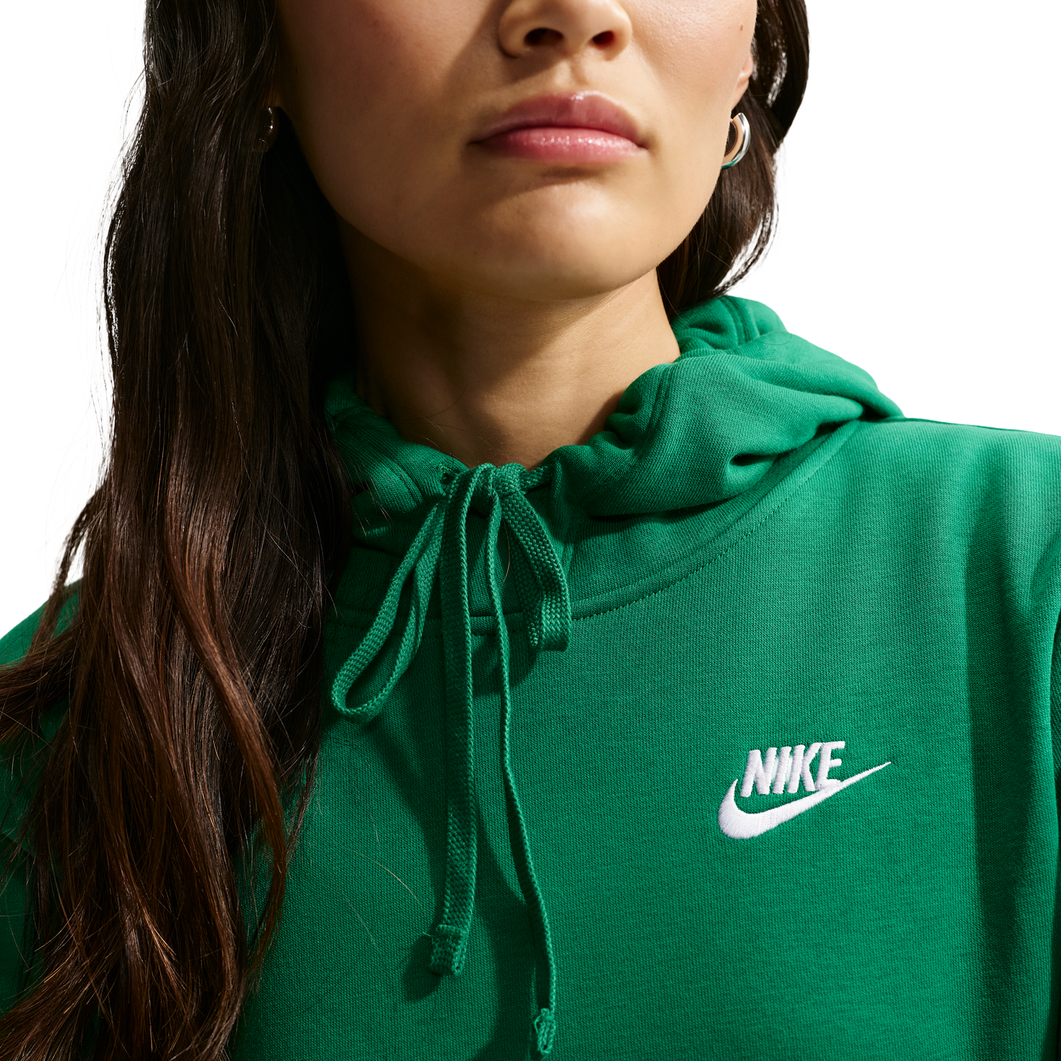 Nike NSW Club Fleece PO Hoodie - Women's - White/Malachite