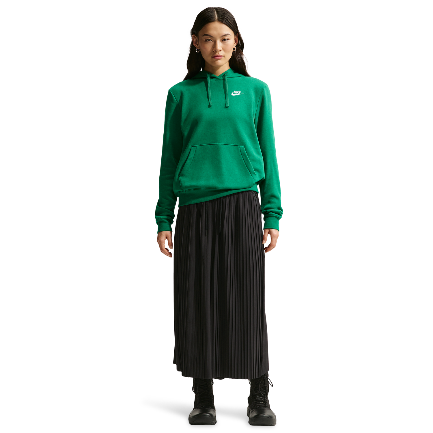 Nike NSW Club Fleece PO Hoodie - Women's - White/Malachite