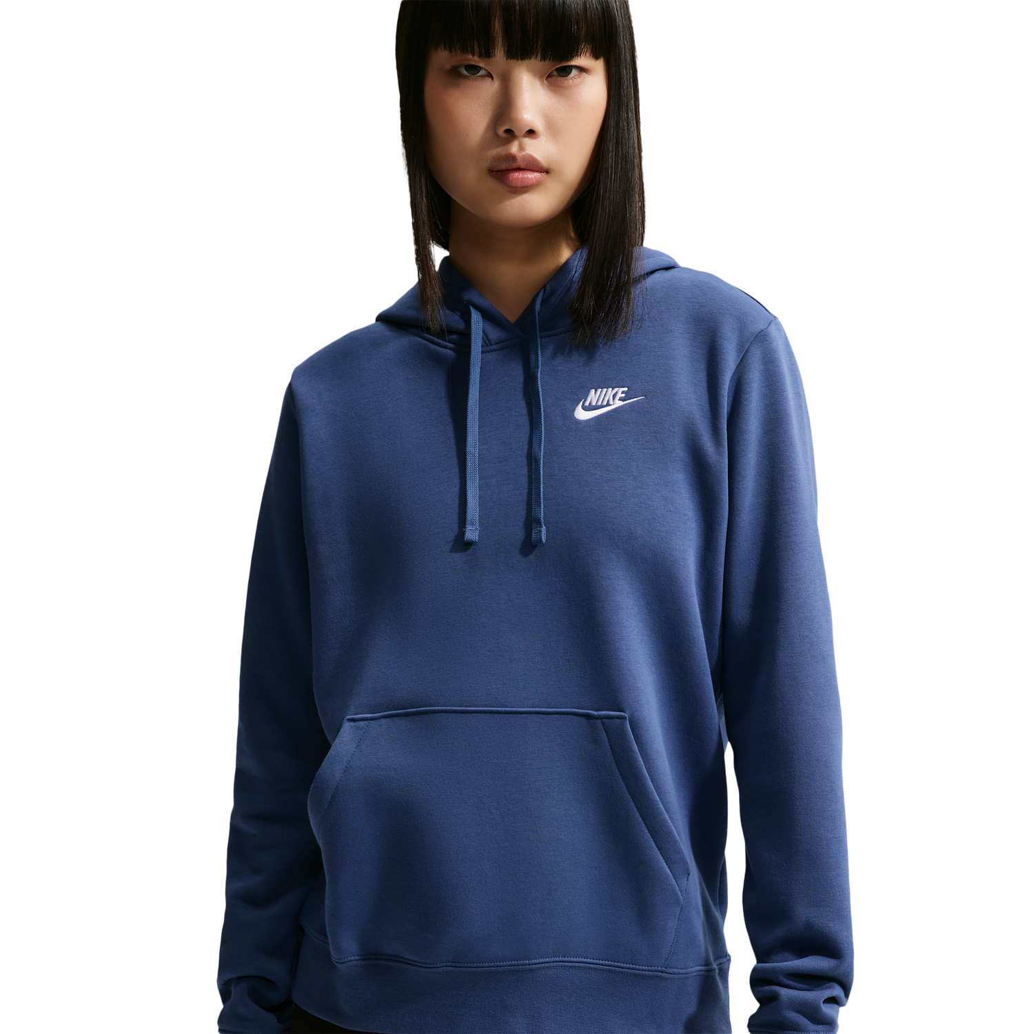 Nike NSW Club Fleece PO Hoodie - Women's - Mystic Navy/White