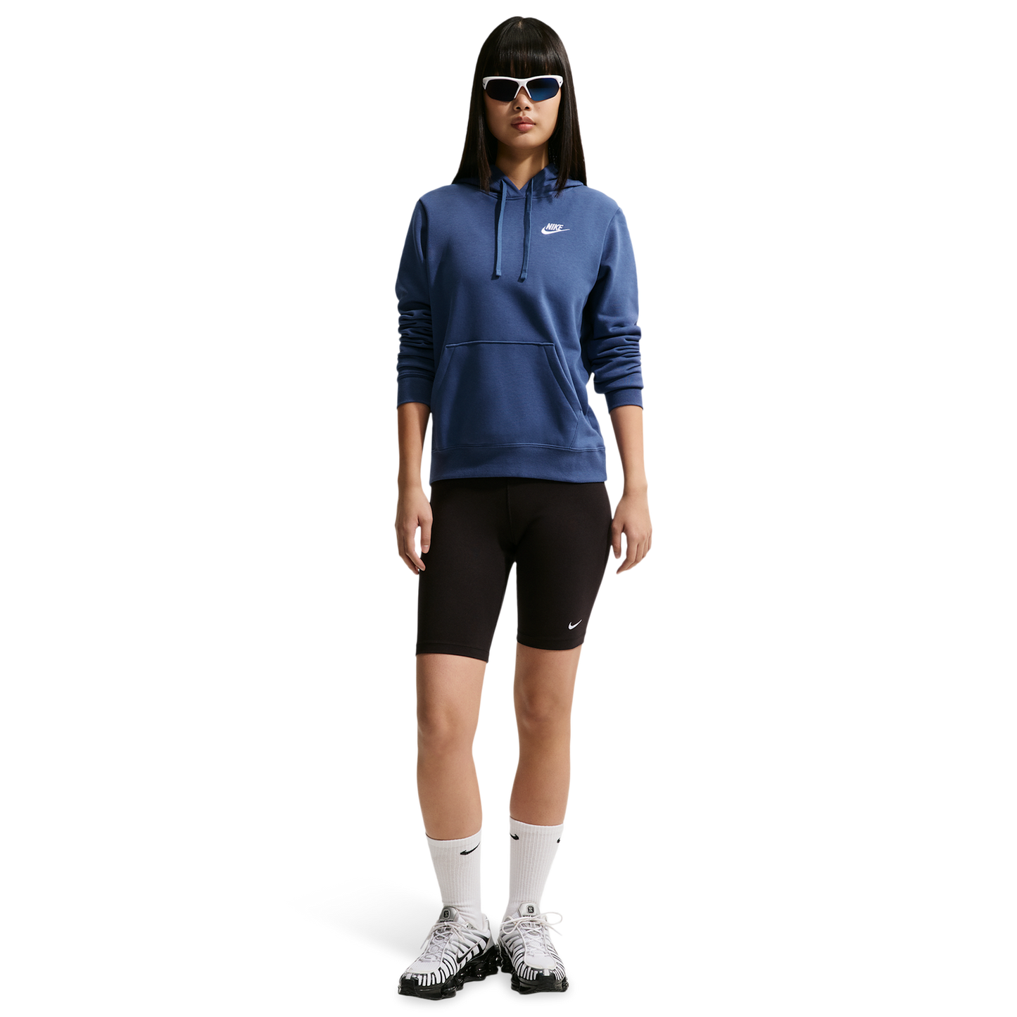 Nike NSW Club Fleece PO Hoodie - Women's - Mystic Navy/White