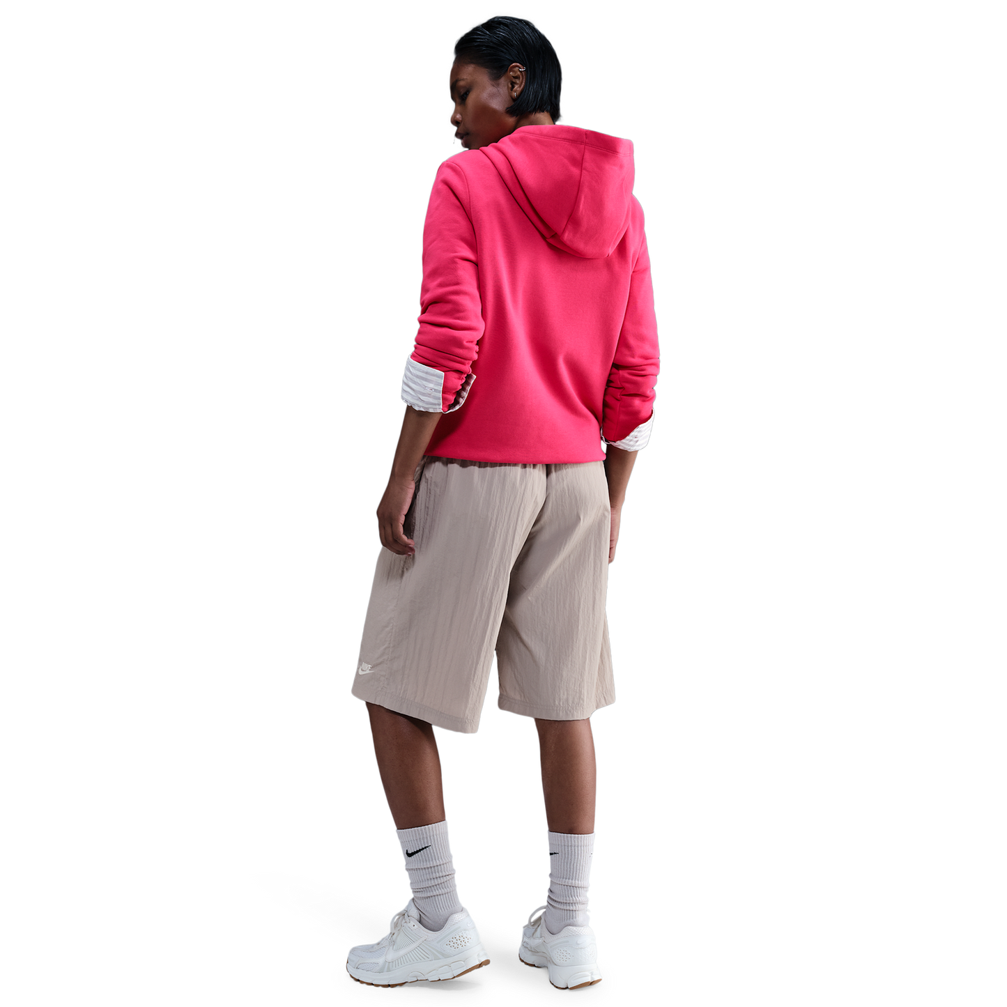 Nike NSW Club Fleece PO Hoodie - Women's - White/Rush Pink