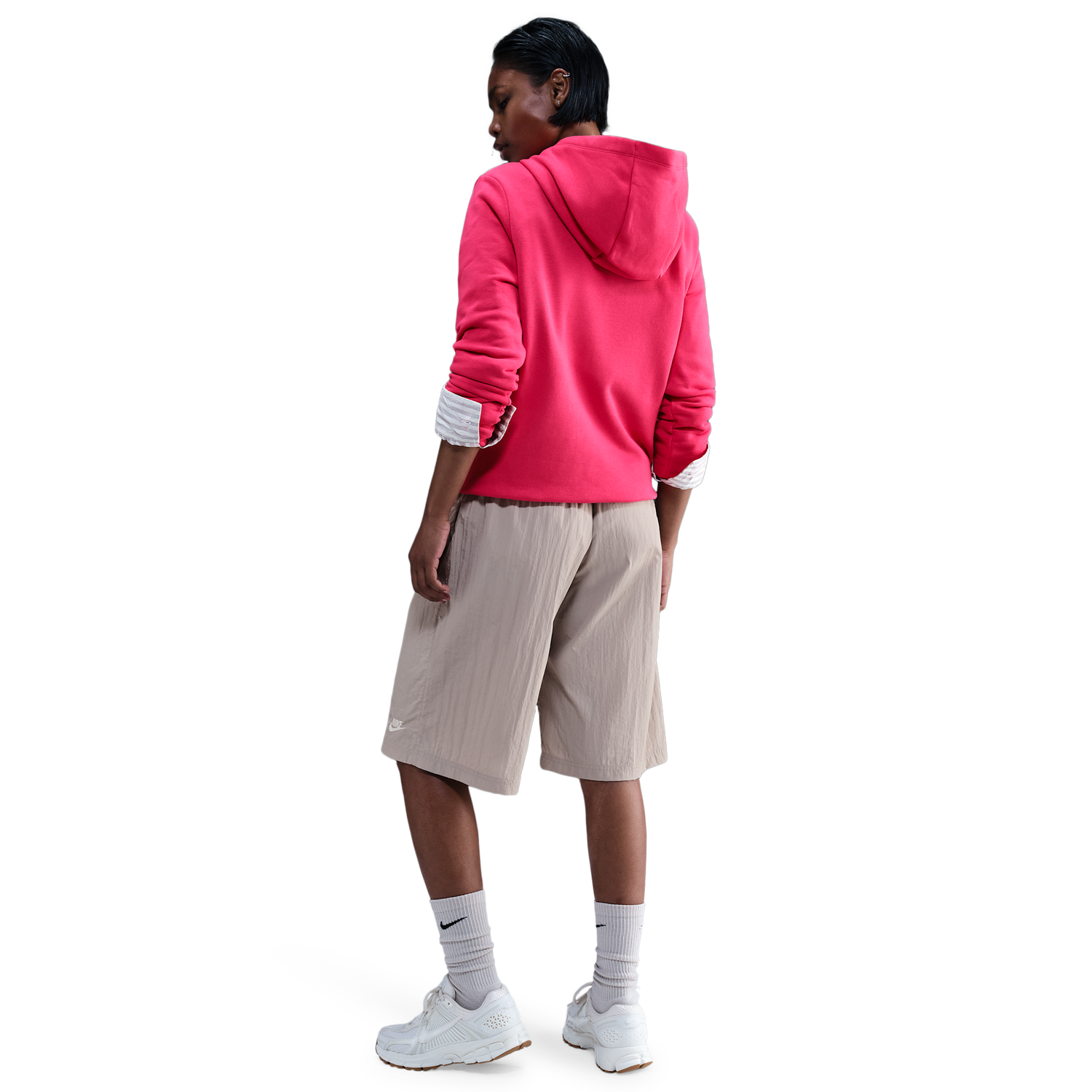 Nike NSW Club Fleece PO Hoodie - Women's - White/Rush Pink