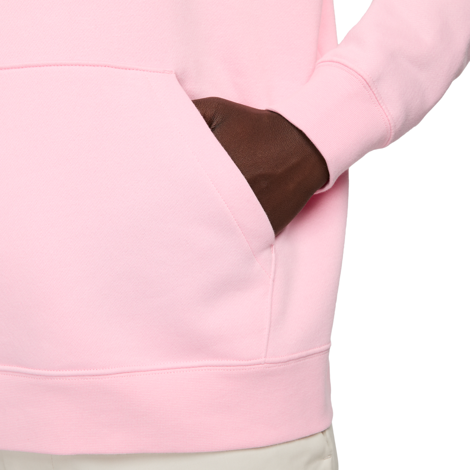 Nike NSW Club Fleece PO Hoodie - Women's - White/Med Soft Pink