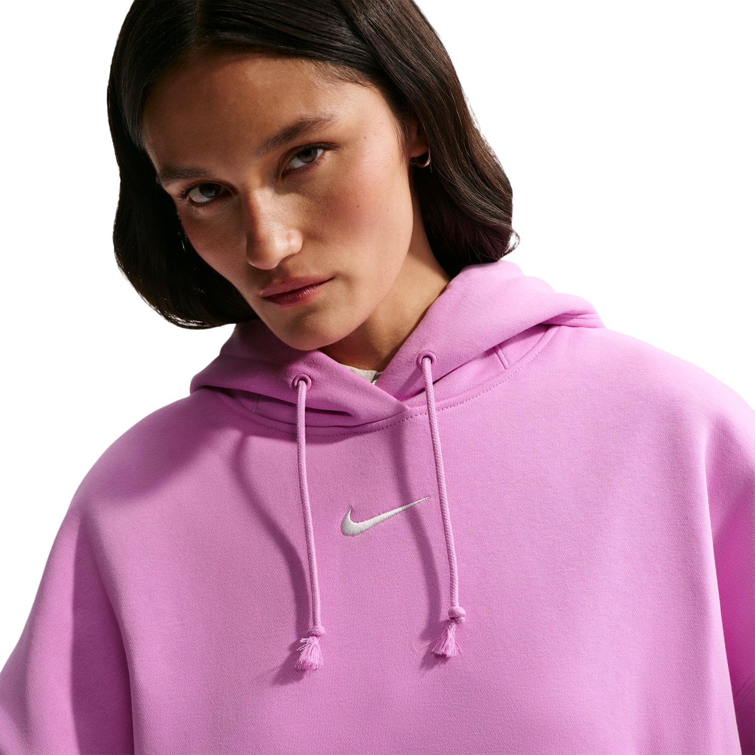 Nike PHNX Fleece OS Pullover Hoodie - Women's - Lt Magenta/Sail