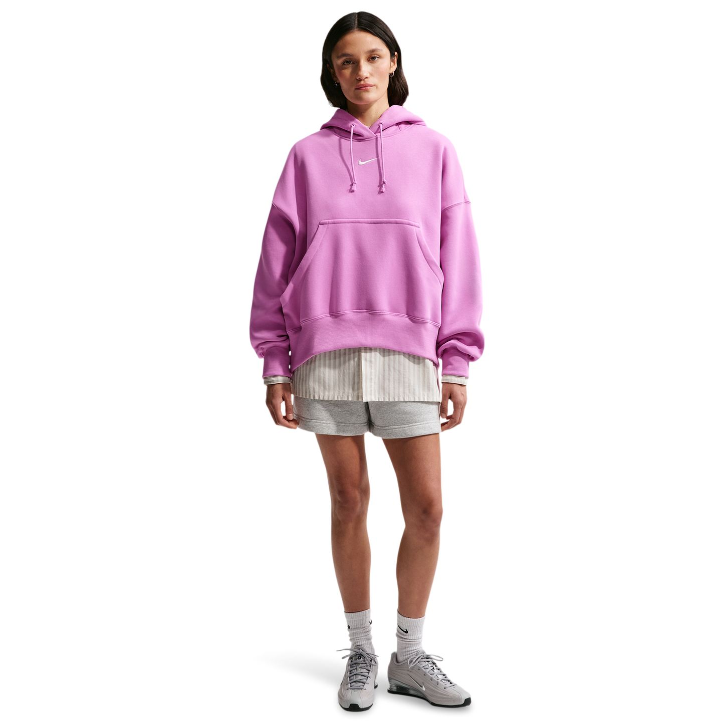 Nike PHNX Fleece OS Pullover Hoodie - Women's - Lt Magenta/Sail