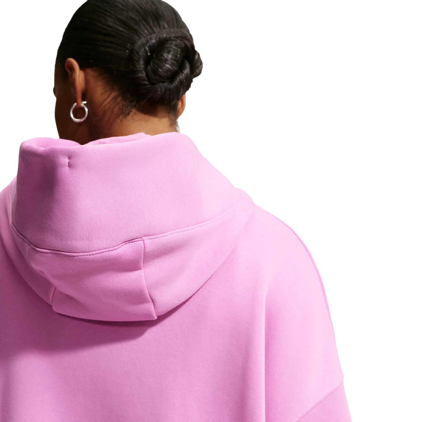 Nike PHNX Fleece OS Pullover Hoodie - Women's - Sail/Pink Foam
