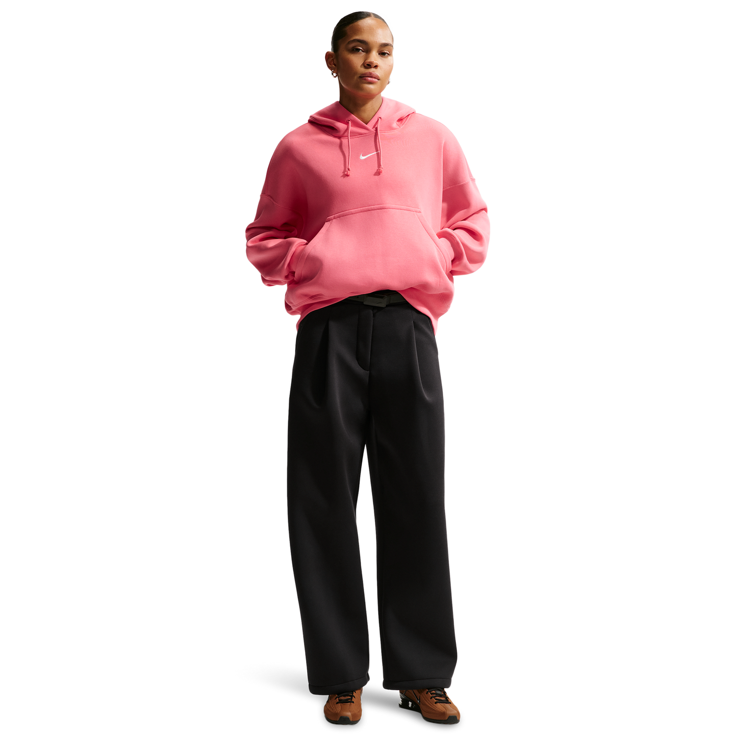 Nike PHNX Fleece OS Pullover Hoodie - Women's - Sea Coral/Sail