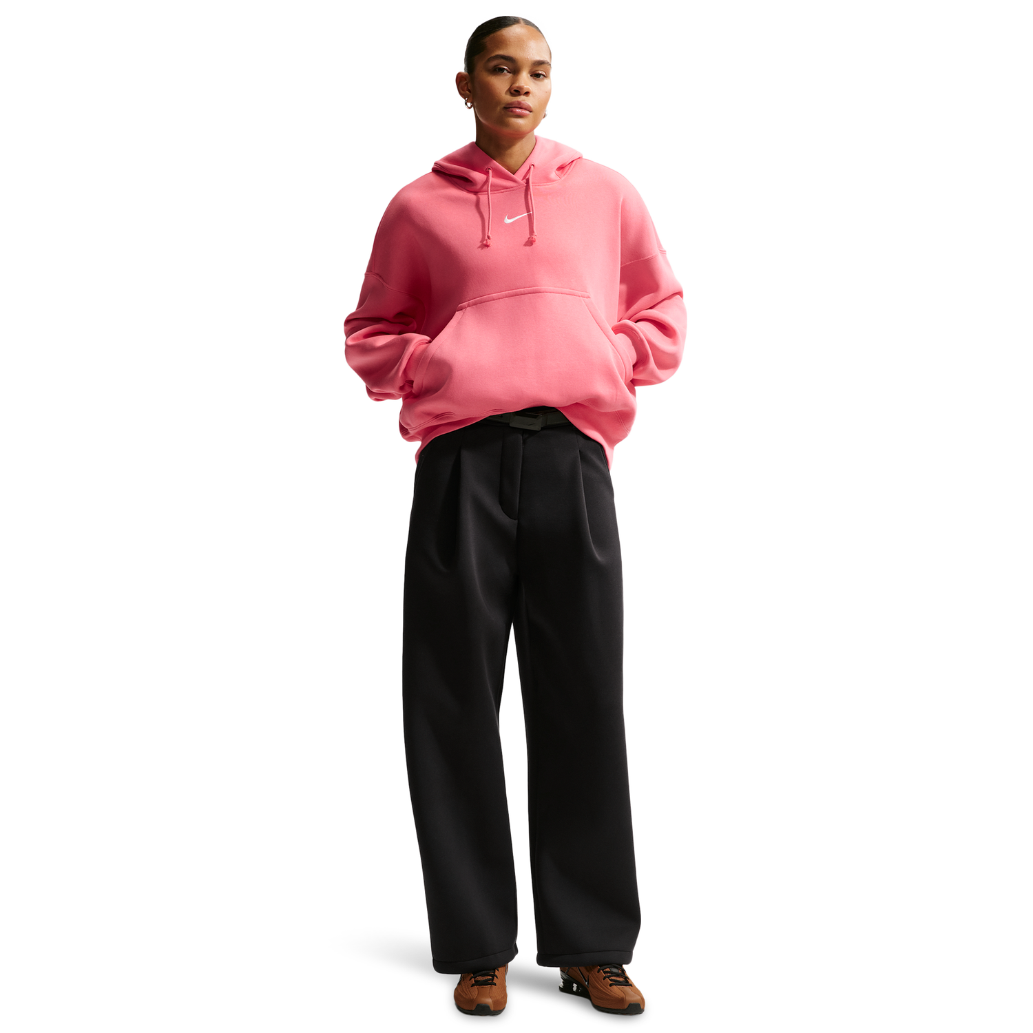 Nike PHNX Fleece OS Pullover Hoodie - Women's - Sea Coral/Sail