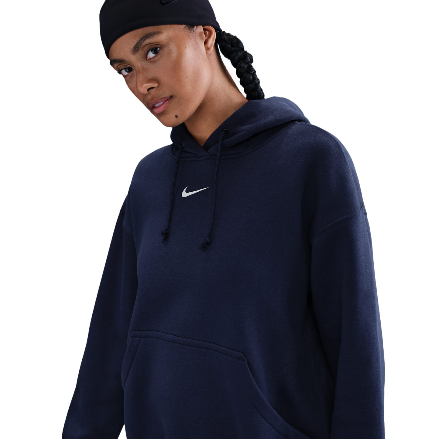 Nike Phoenix Fleece OS  Pullover Hoodie - Women's - Midnight Navy/Sail