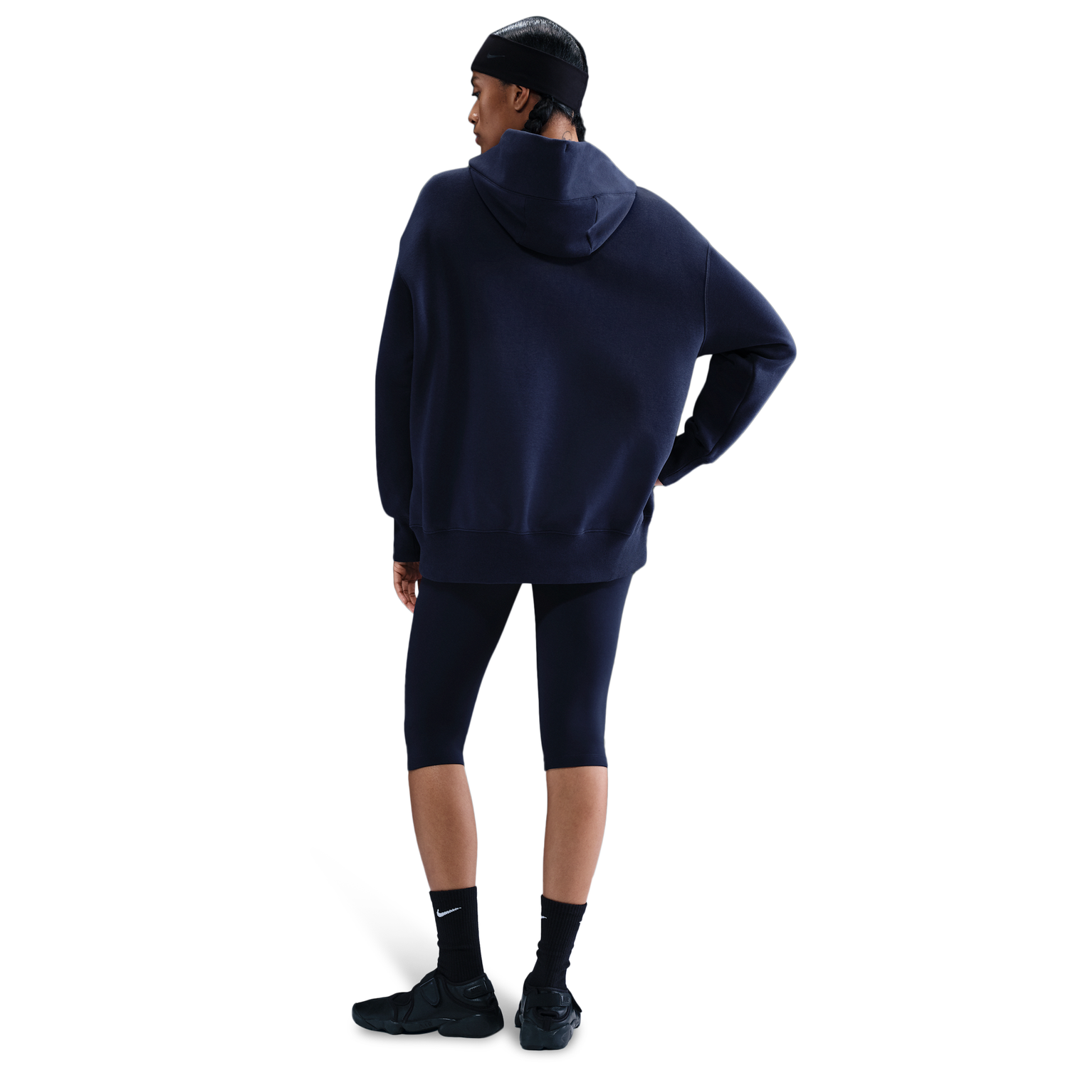 Nike Phoenix Fleece OS  Pullover Hoodie - Women's - Midnight Navy/Sail