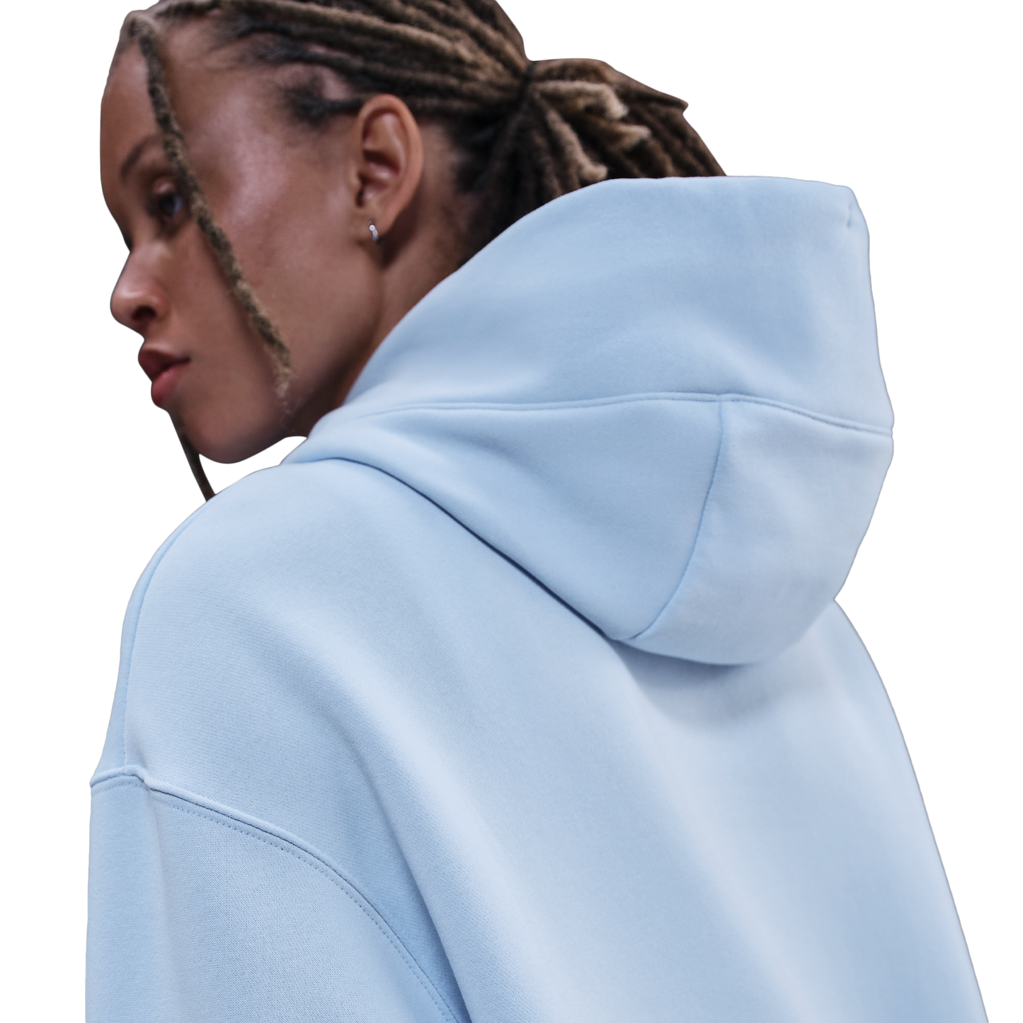 Nike Phoenix Fleece OS  Pullover Hoodie - Women's - Sail/Celestine Blue
