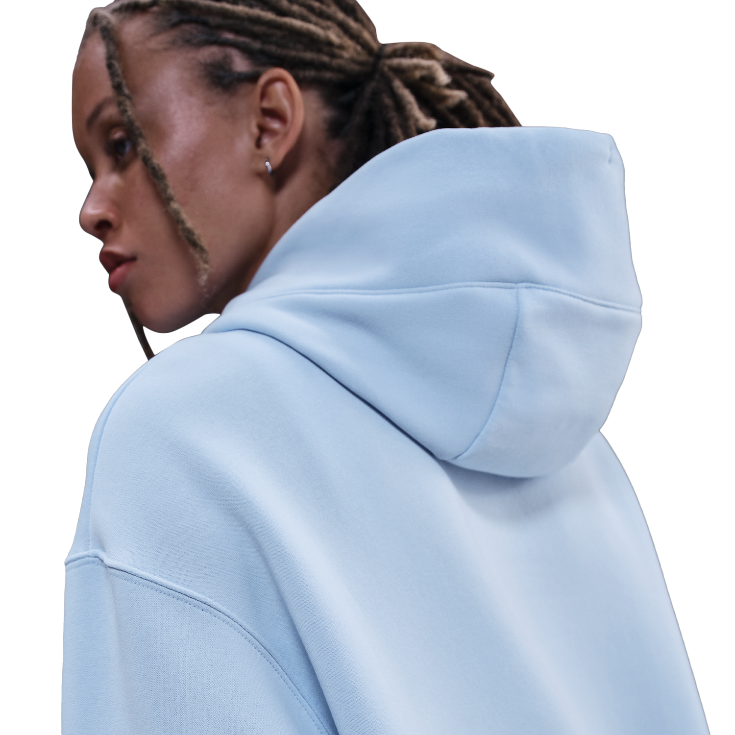 Nike Phoenix Fleece OS  Pullover Hoodie - Women's - Sail/Celestine Blue