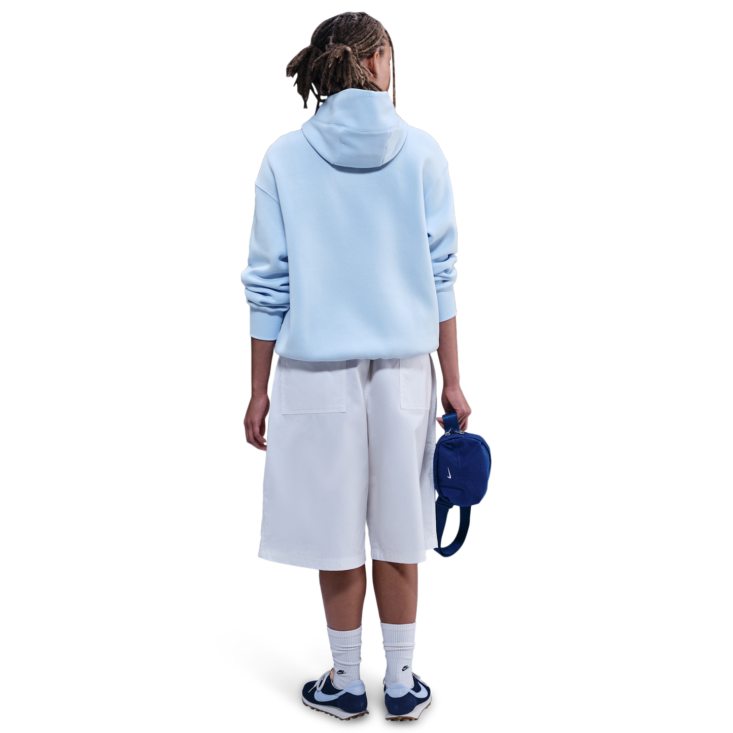Nike Phoenix Fleece OS  Pullover Hoodie - Women's - Sail/Celestine Blue