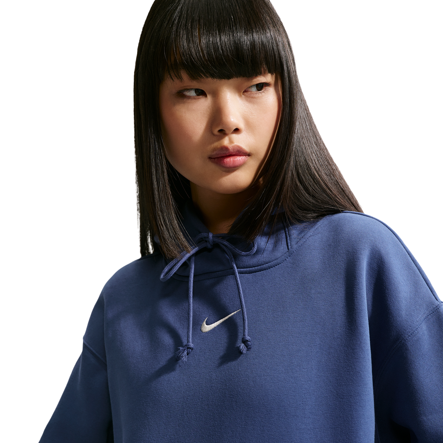Nike Phoenix Fleece OS  Pullover Hoodie - Women's - Mystic Navy/Sail