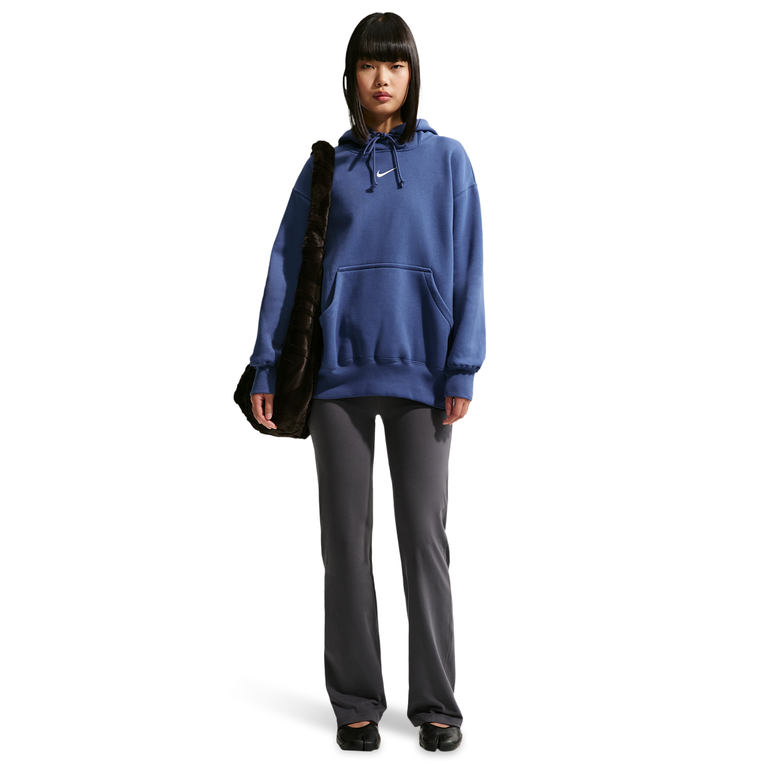 Nike Phoenix Fleece OS  Pullover Hoodie - Women's - Mystic Navy/Sail