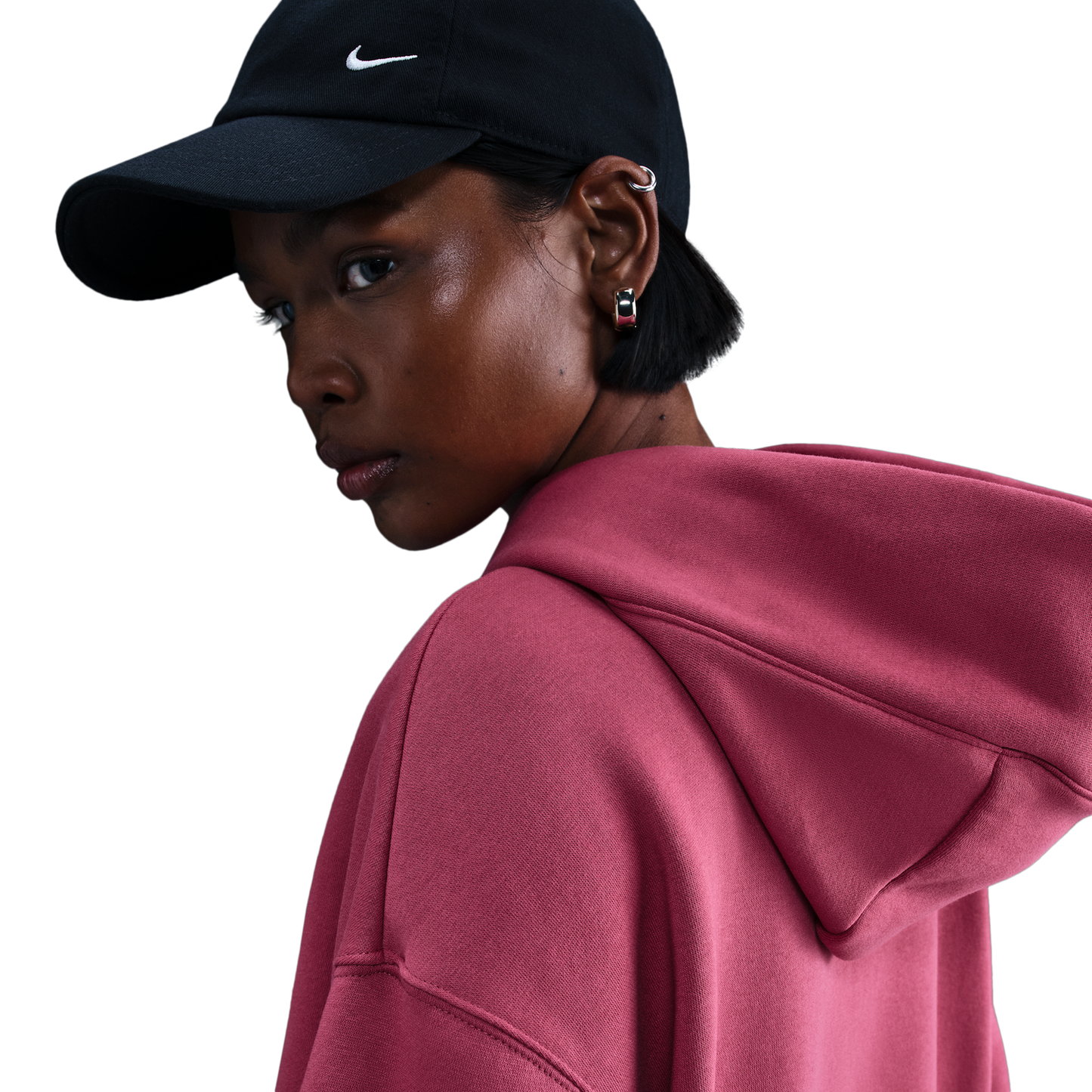 Nike Phoenix Fleece OS  Pullover Hoodie - Women's - Sweet Beet/Sail