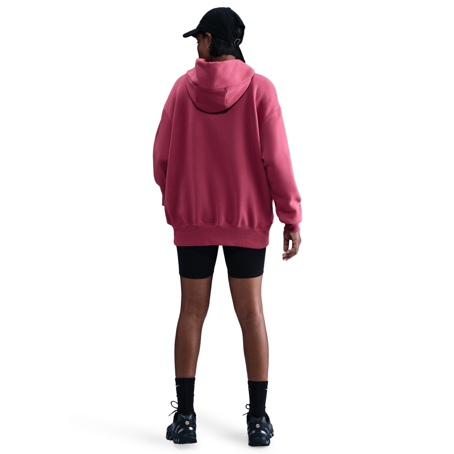 Nike Phoenix Fleece OS  Pullover Hoodie - Women's - Sweet Beet/Sail
