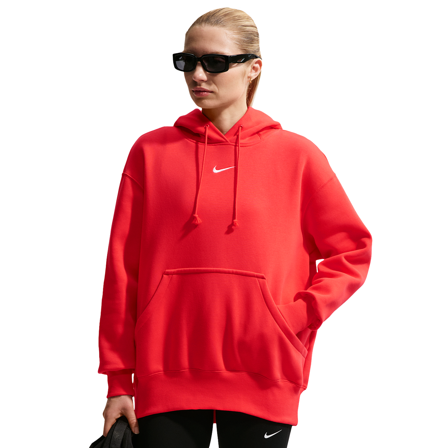Nike Phoenix Fleece OS  Pullover Hoodie - Women's - Sail/Lt Crimson