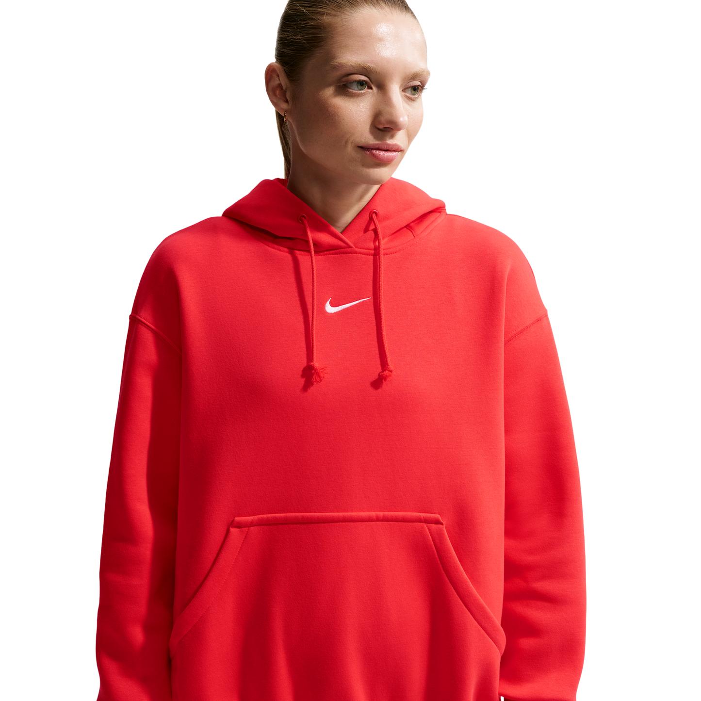 Nike Phoenix Fleece OS  Pullover Hoodie - Women's - Sail/Lt Crimson